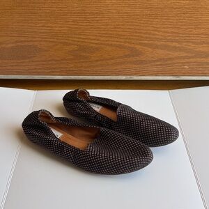 Lanvin Polka Dot Slip On Flats Classic Babouche Loafer Comfort Style